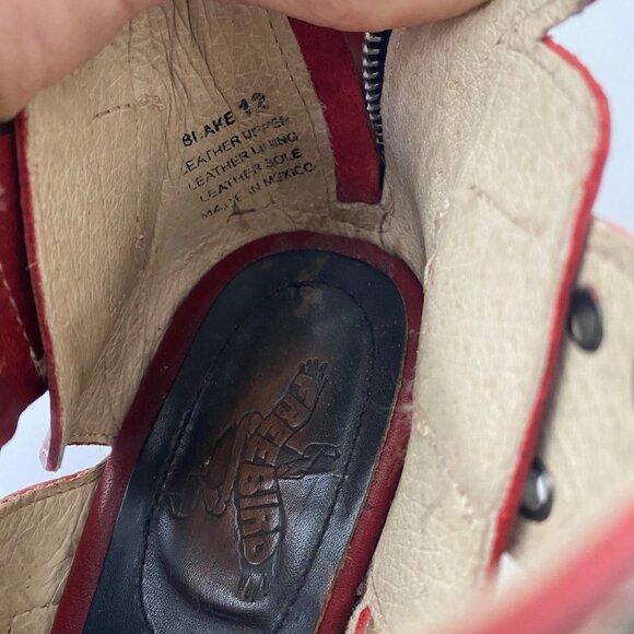 Freebird Blake Shoes Sandals w Heel Buckles Red - Picture 9 of 10